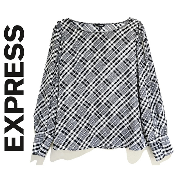 Express Tops - EXPRESS Black and White Blouse, M